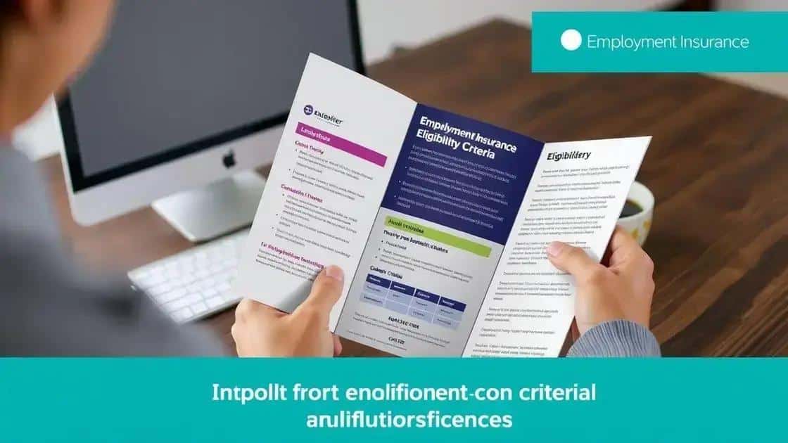 Eligibility criteria for employment insurance
