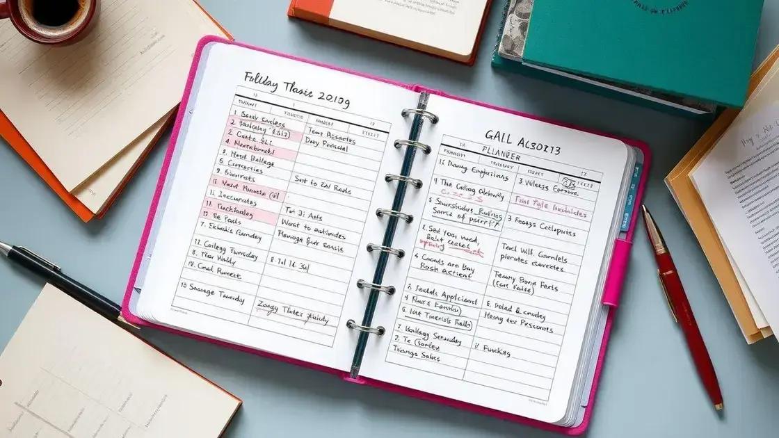 Important deadlines and timelines